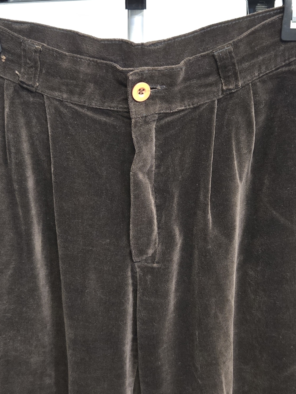 Vtg 80's Fiorucci Women's Dark Brown Corduroy Trousers - Picture 2 of 11